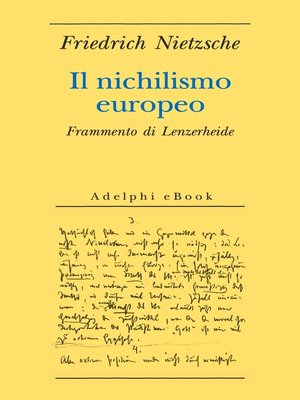 cover image of Il nichilismo europeo